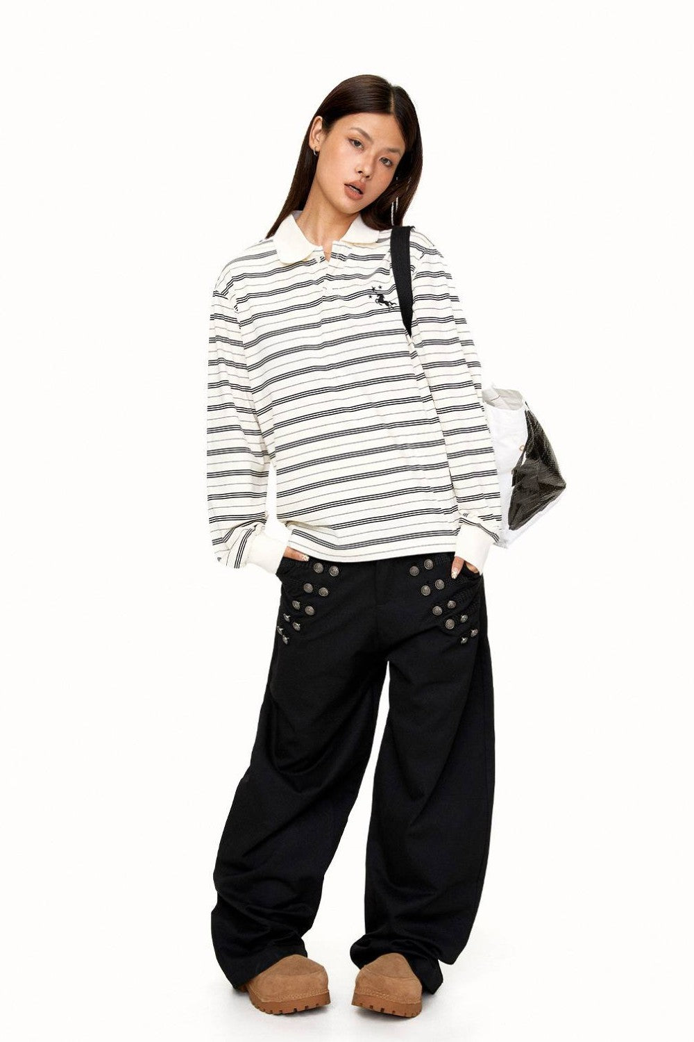 Aubrey Embroidered Polo Longsleeve
