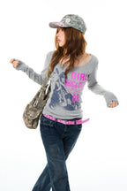 Darling Graphic Scoop Top
