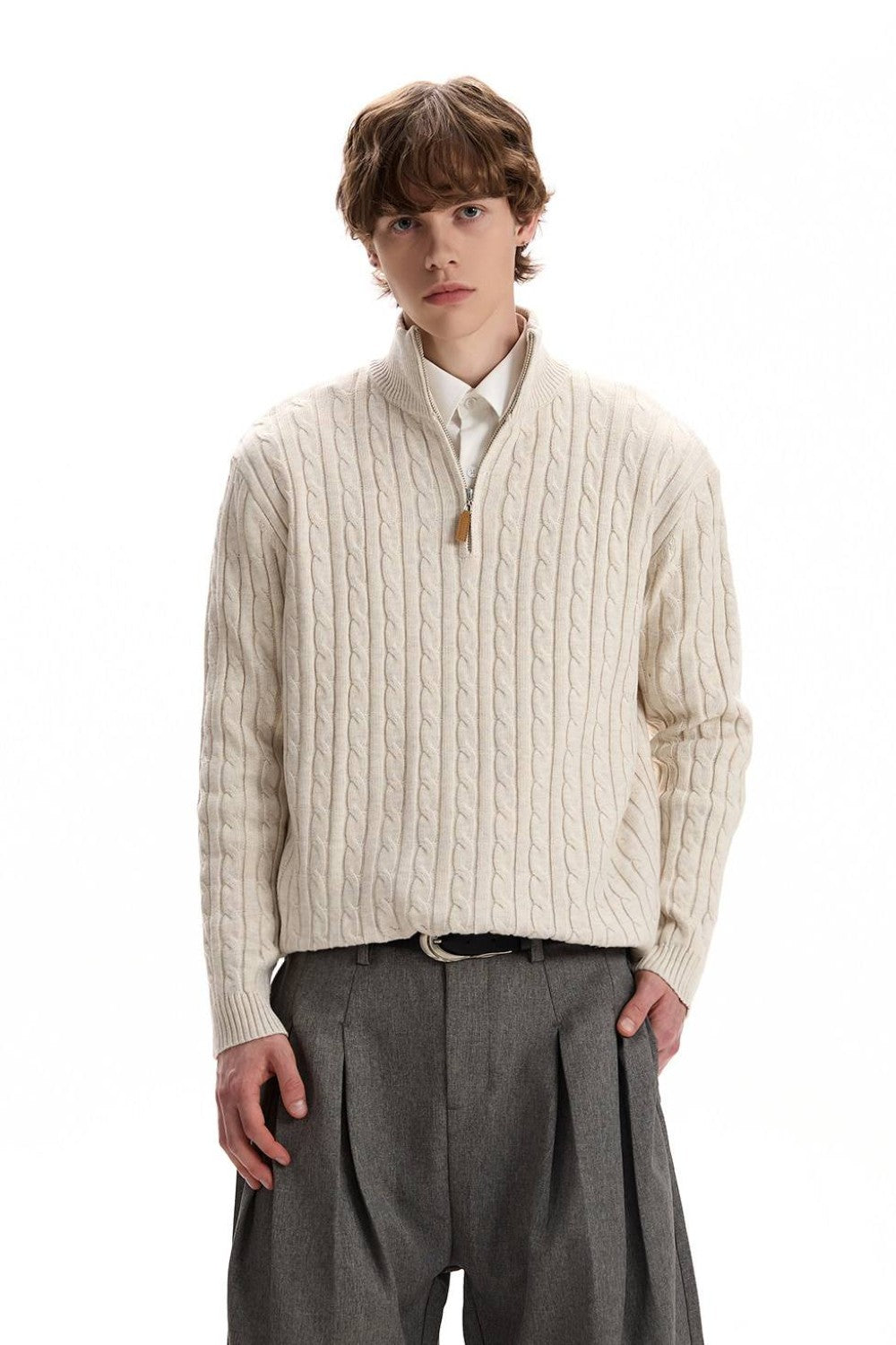 Calvin Mock Neck Sweater