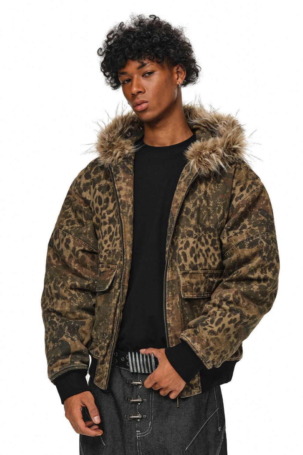 Leopard Camo Puffer Jacket