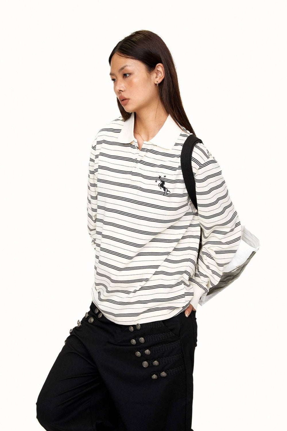 Aubrey Embroidered Polo Longsleeve