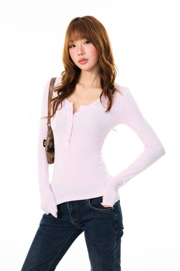 Everyday Darling Button Top