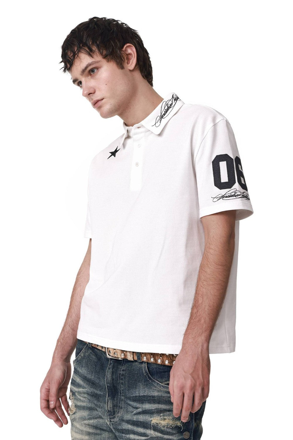 Embroidered Star Polo Shirt