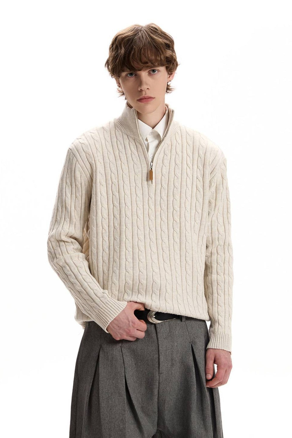 Calvin Mock Neck Sweater