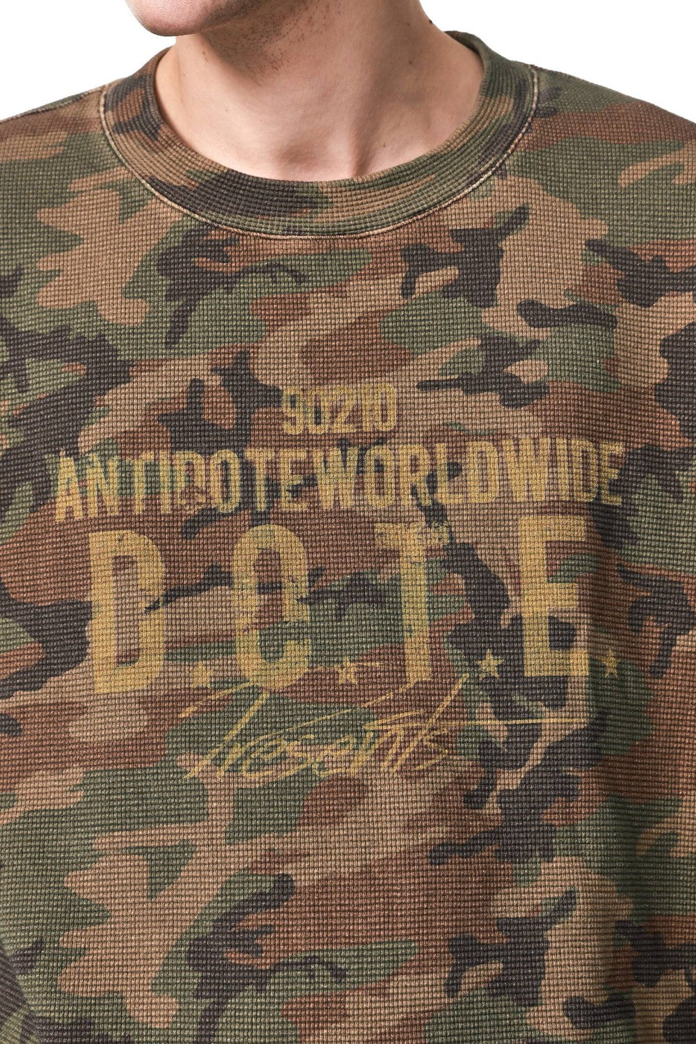 Camo Waffle Knit Long Sleeve