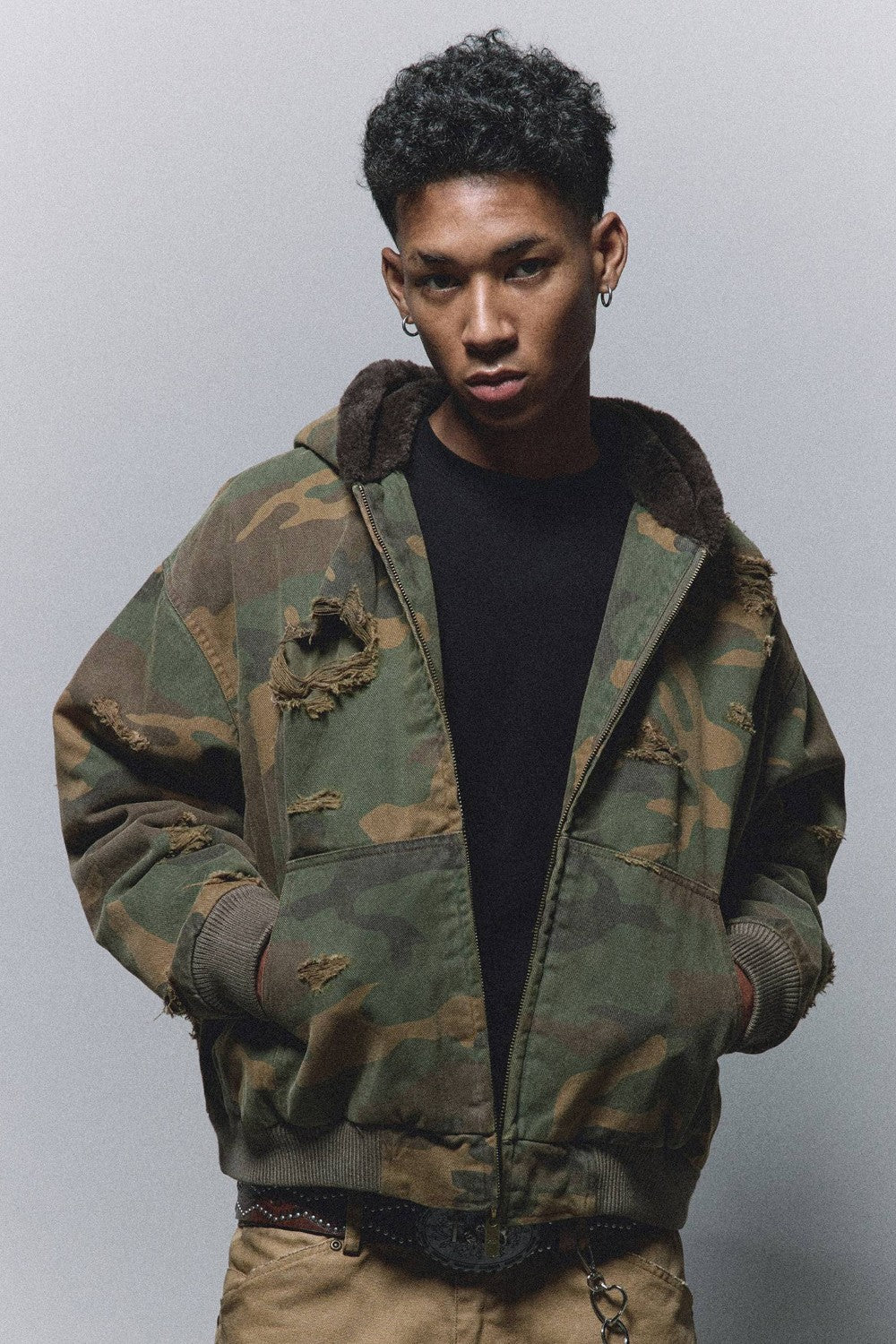 Ryder Camo Hooded Jacket