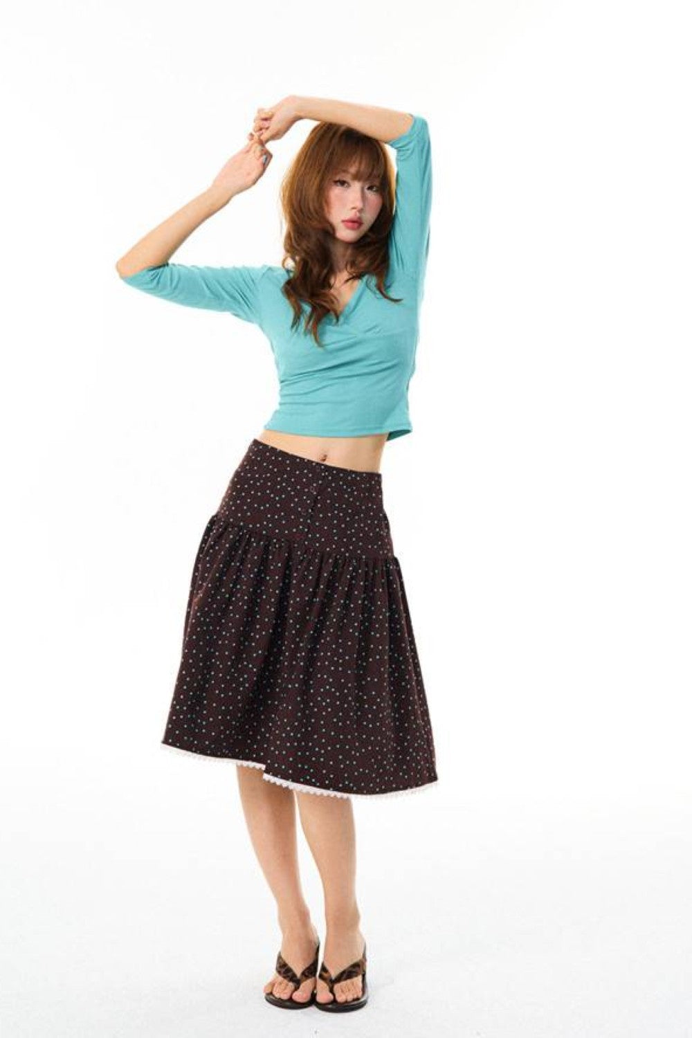 Siren Ruched V-Neck Top