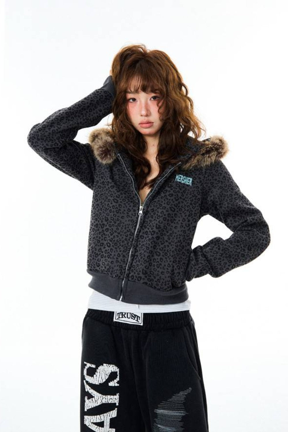Midnight Leopard Fur Jacket