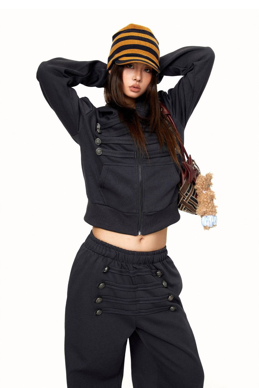 Regal Button Cropped Jacket