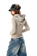 Layered Leopard Studded Jacket