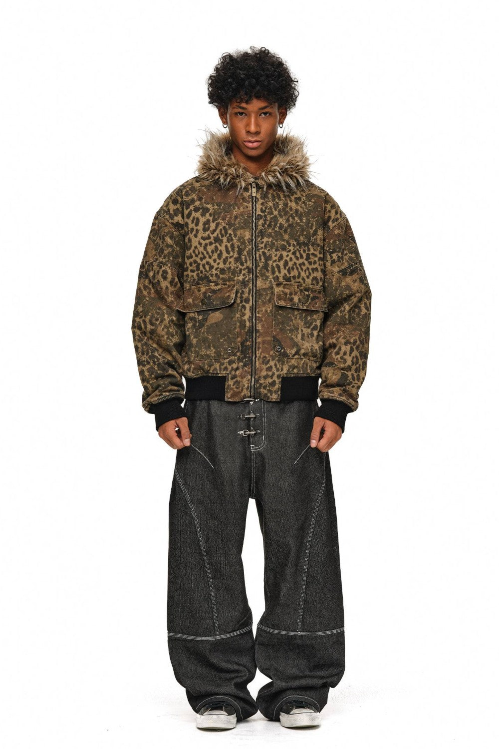 Leopard Camo Puffer Jacket