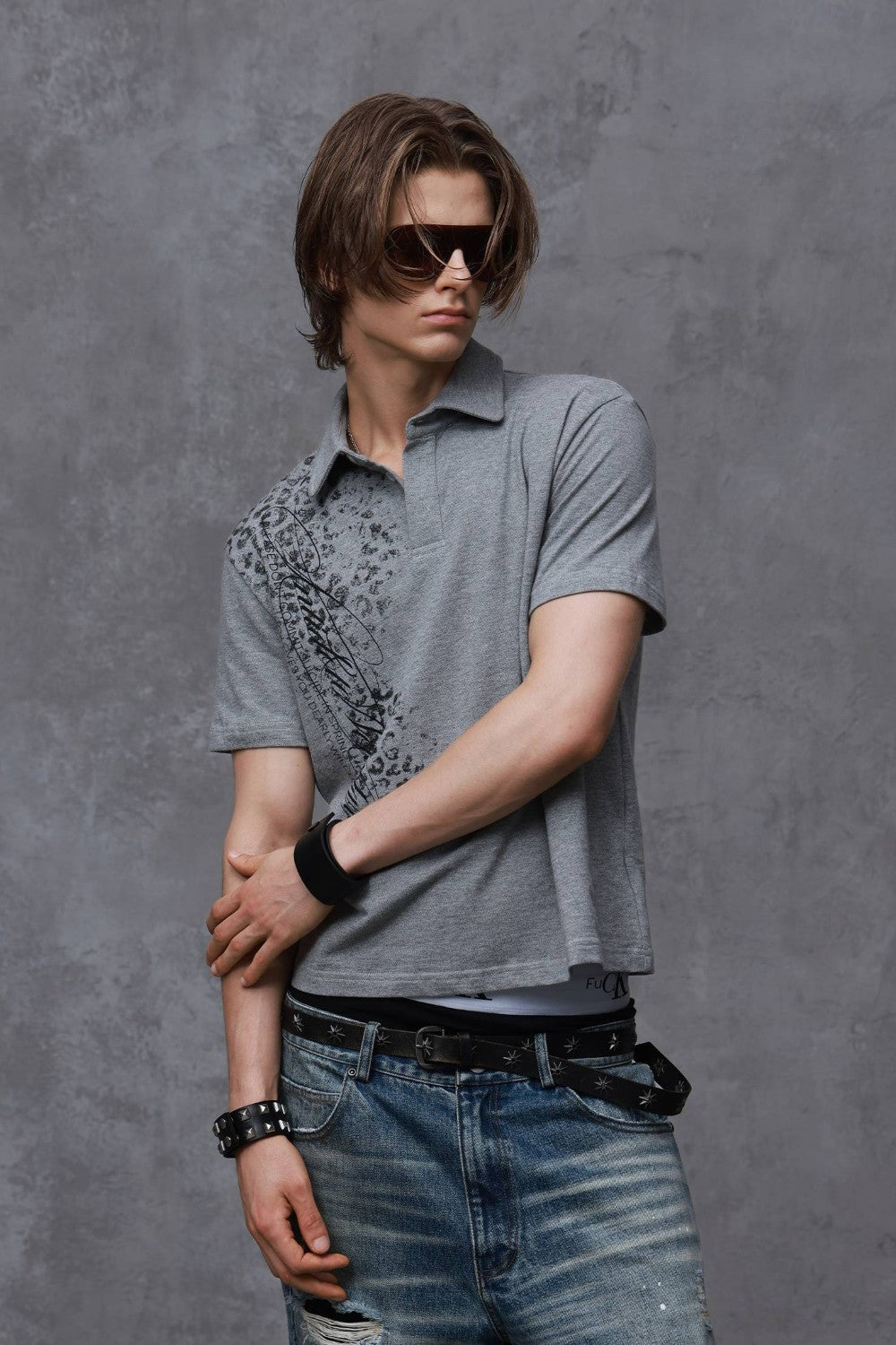 Chrome Leopard Graphic Polo