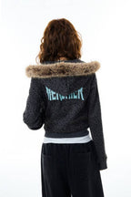 Midnight Leopard Fur Jacket