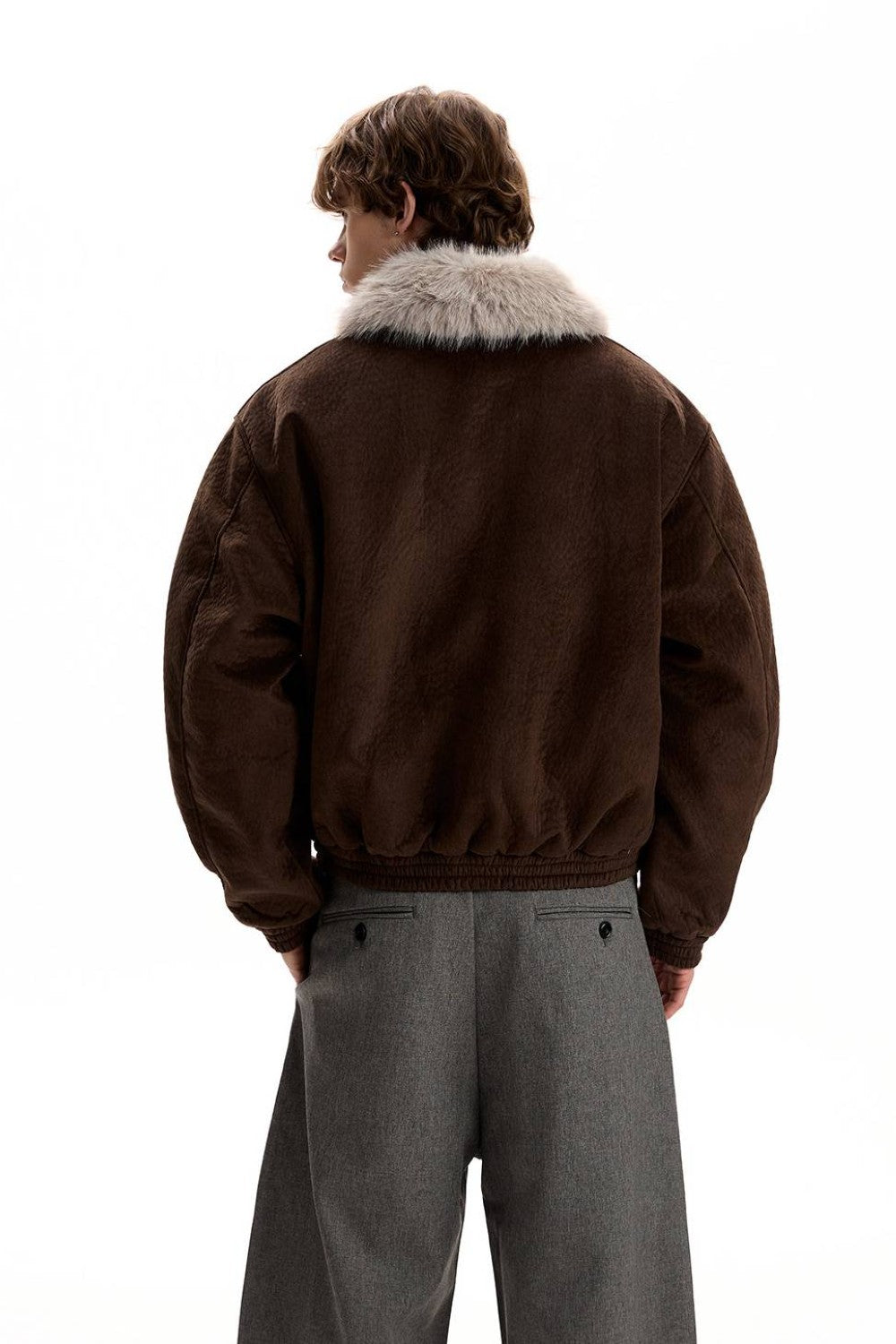 Fur Collar Bomber Jacket