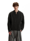 Cable Knit V-Neck Sweater