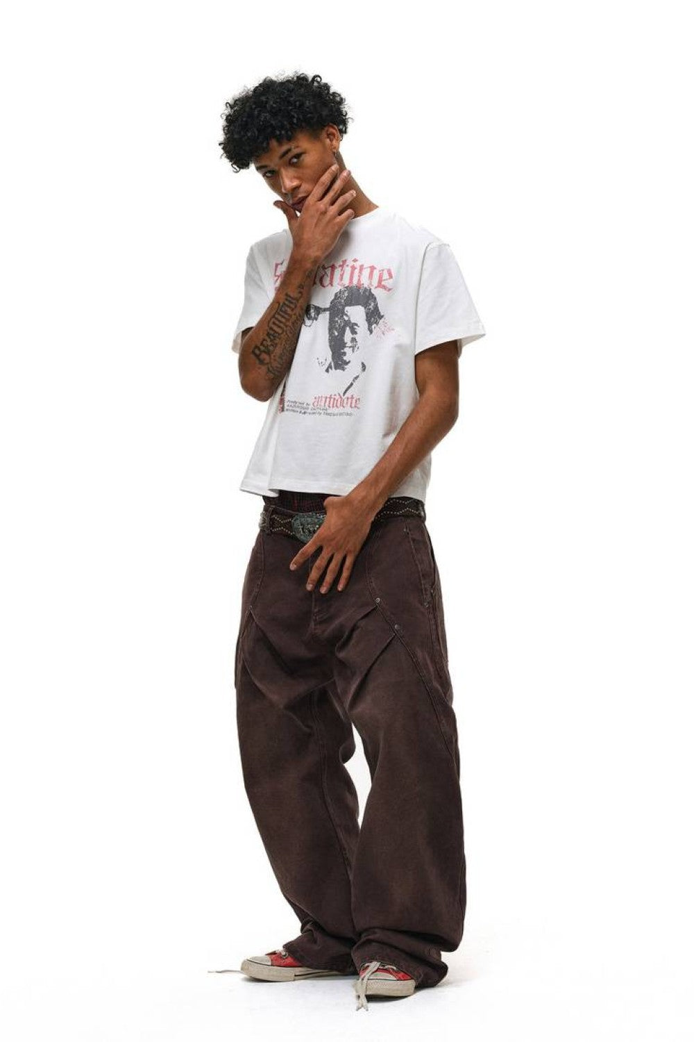 Apex Pleated Cargo Jeans