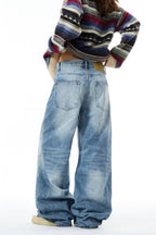 Blue Divide Wide Jeans