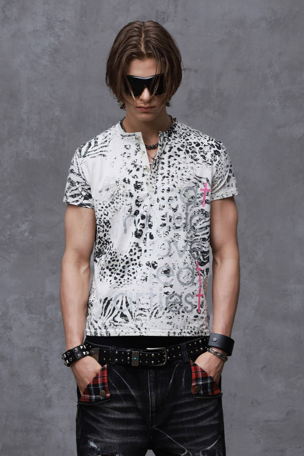 Silver Letter Tiger Henley