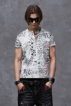 Silver Letter Tiger Henley