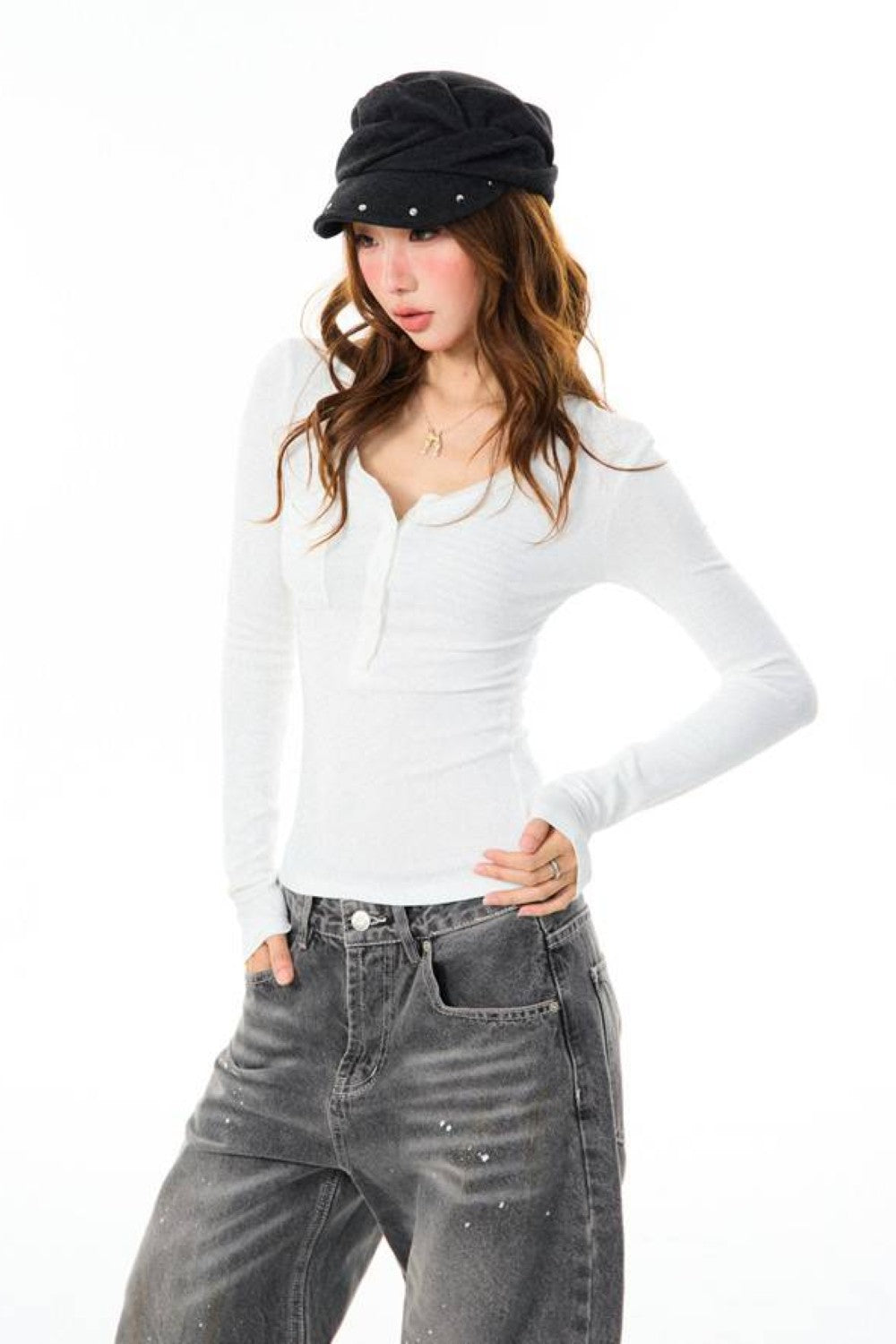 Everyday Darling Button Top