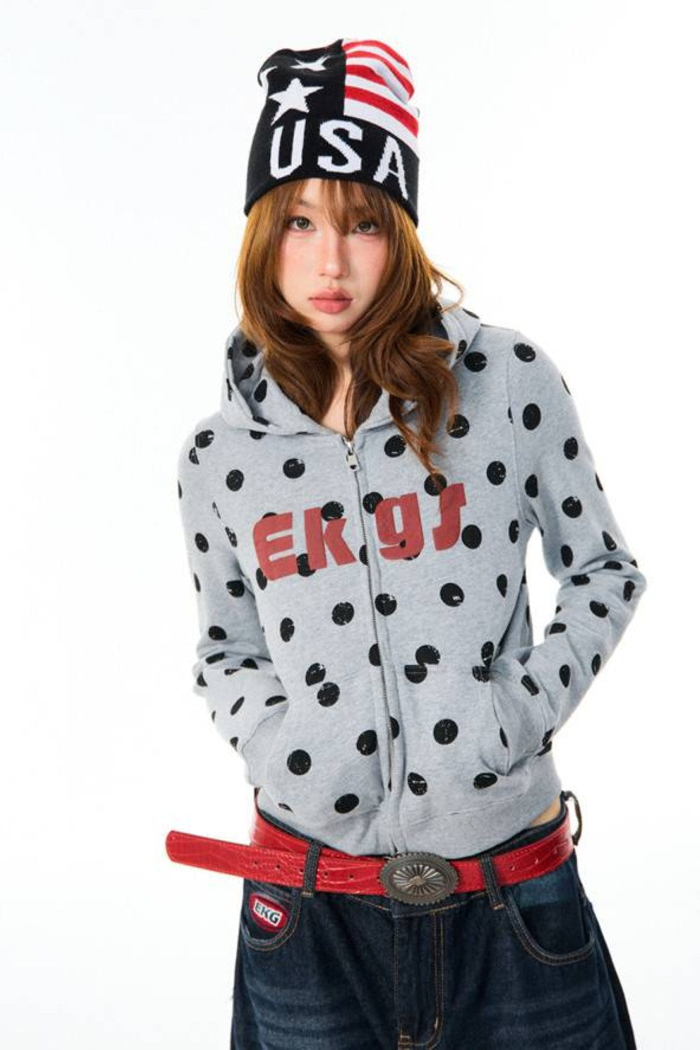 Retro Signal Polka Jacket