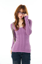Amethyst Cable Knit Top