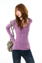 Amethyst Cable Knit Top