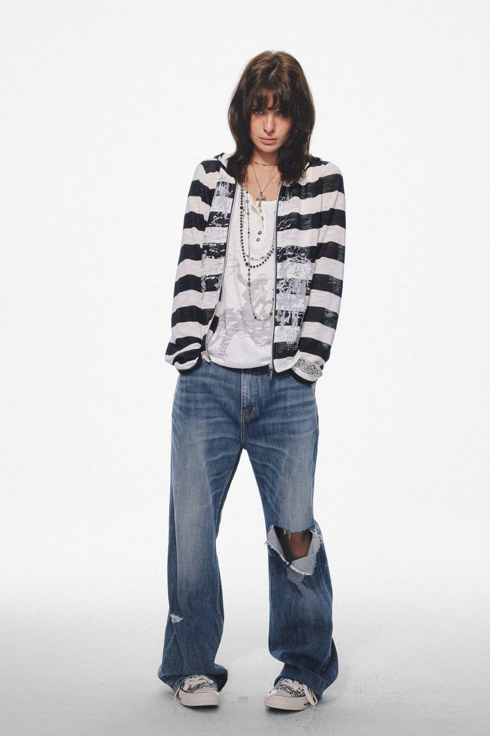 Silver Script Striped Jacket
