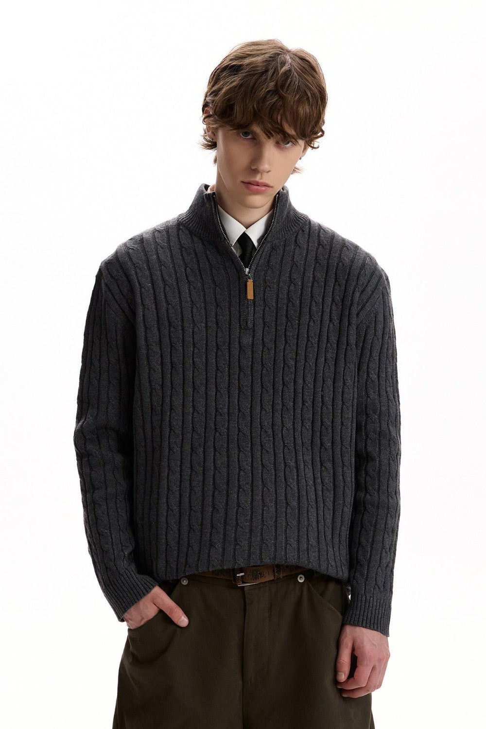 Calvin Mock Neck Sweater