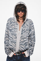 Static Zebra Hooded Jacket