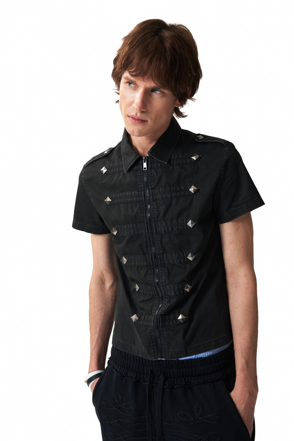 Haven Studded Zip-Up Shirt