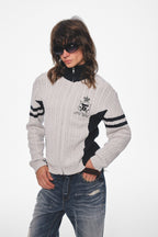 Ivory Crest Cable Cardigan