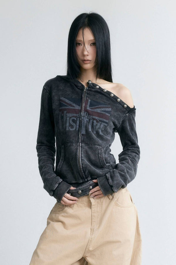 Distressed Union Slim Jacket