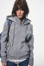 Heather Double Collar Jacket