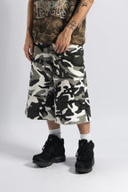 Monochrome Camo Jorts