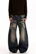 Blade Washed Curved Jeans