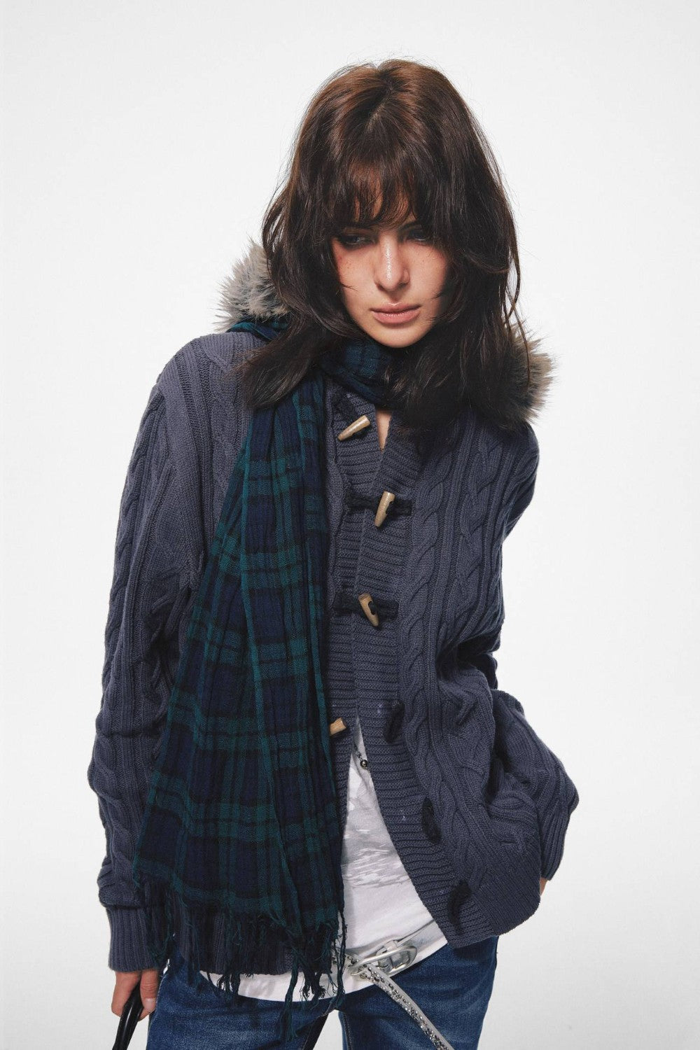 Arctic Navy Toggle Cardigan