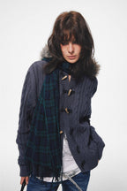 Arctic Navy Toggle Cardigan