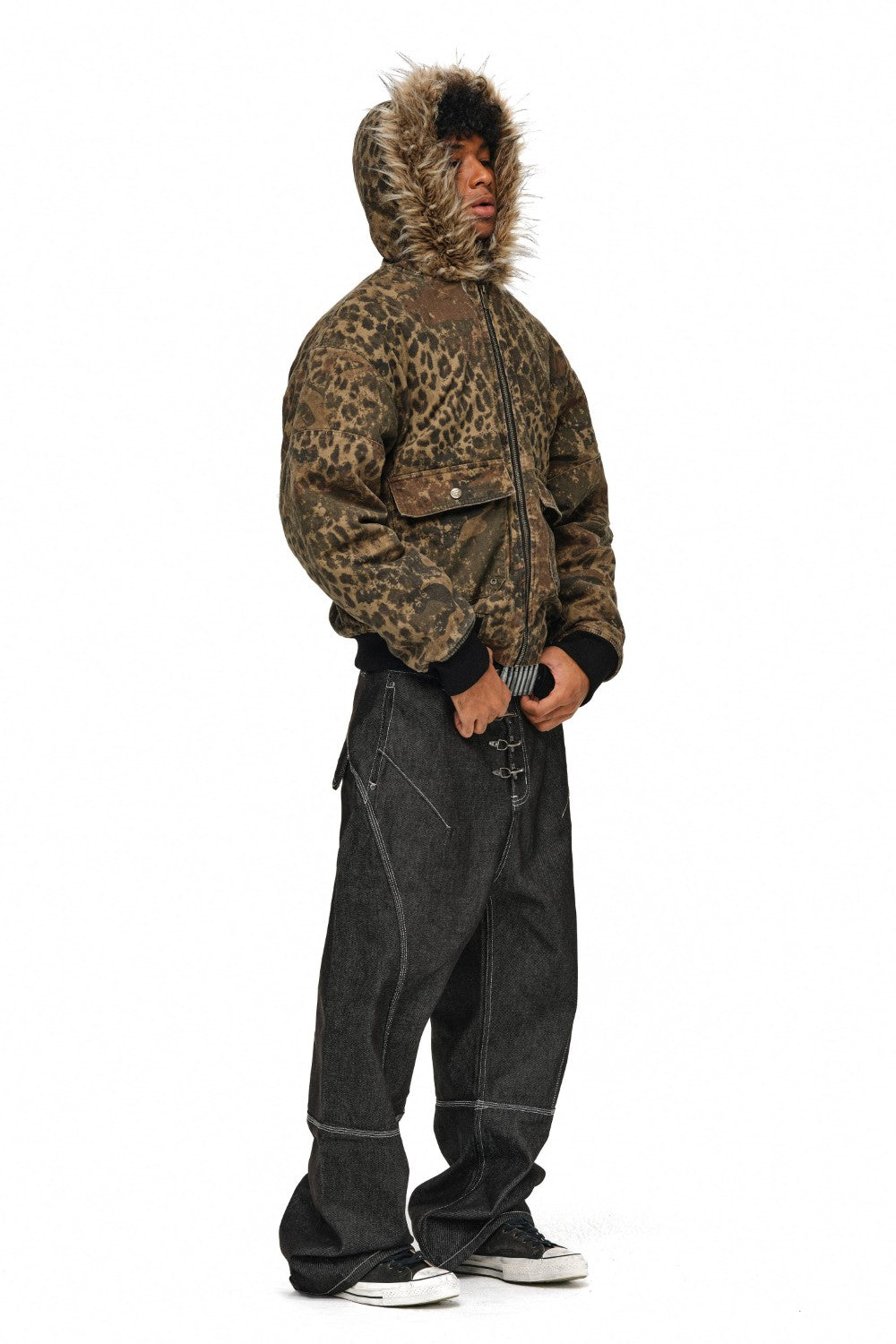 Leopard Camo Puffer Jacket