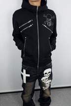 Chrome Skull Hooded Jacket