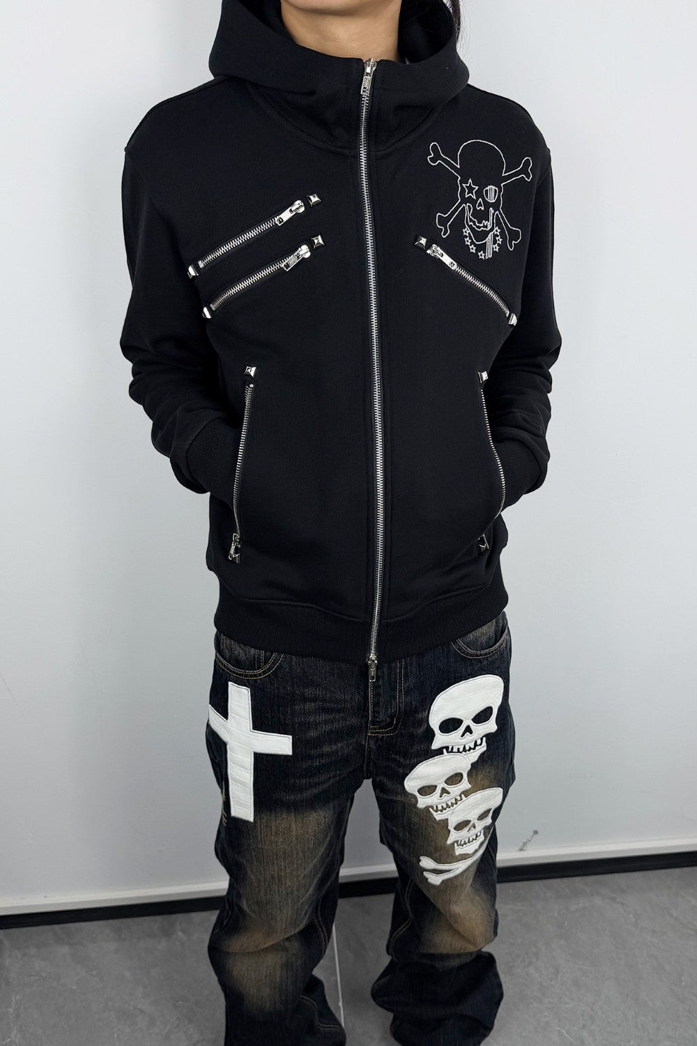 Chrome Skull Hooded Jacket