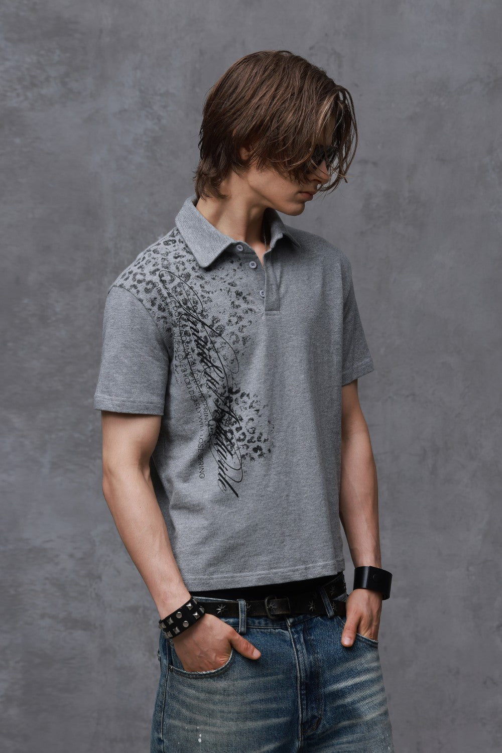 Chrome Leopard Graphic Polo