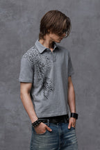 Chrome Leopard Graphic Polo