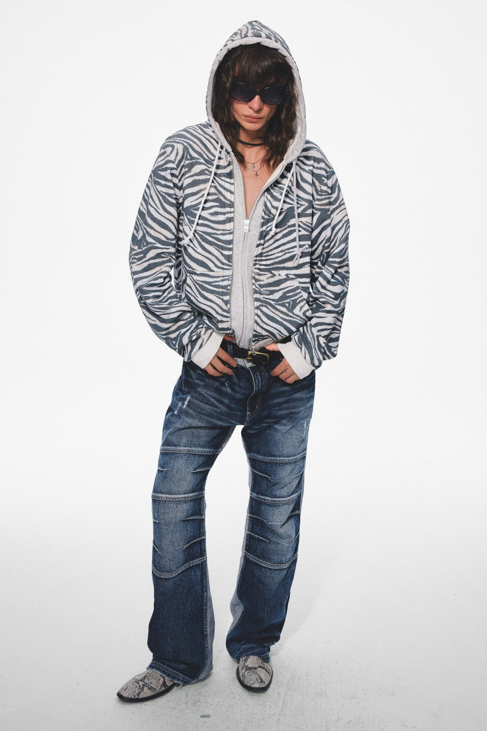 Static Zebra Hooded Jacket