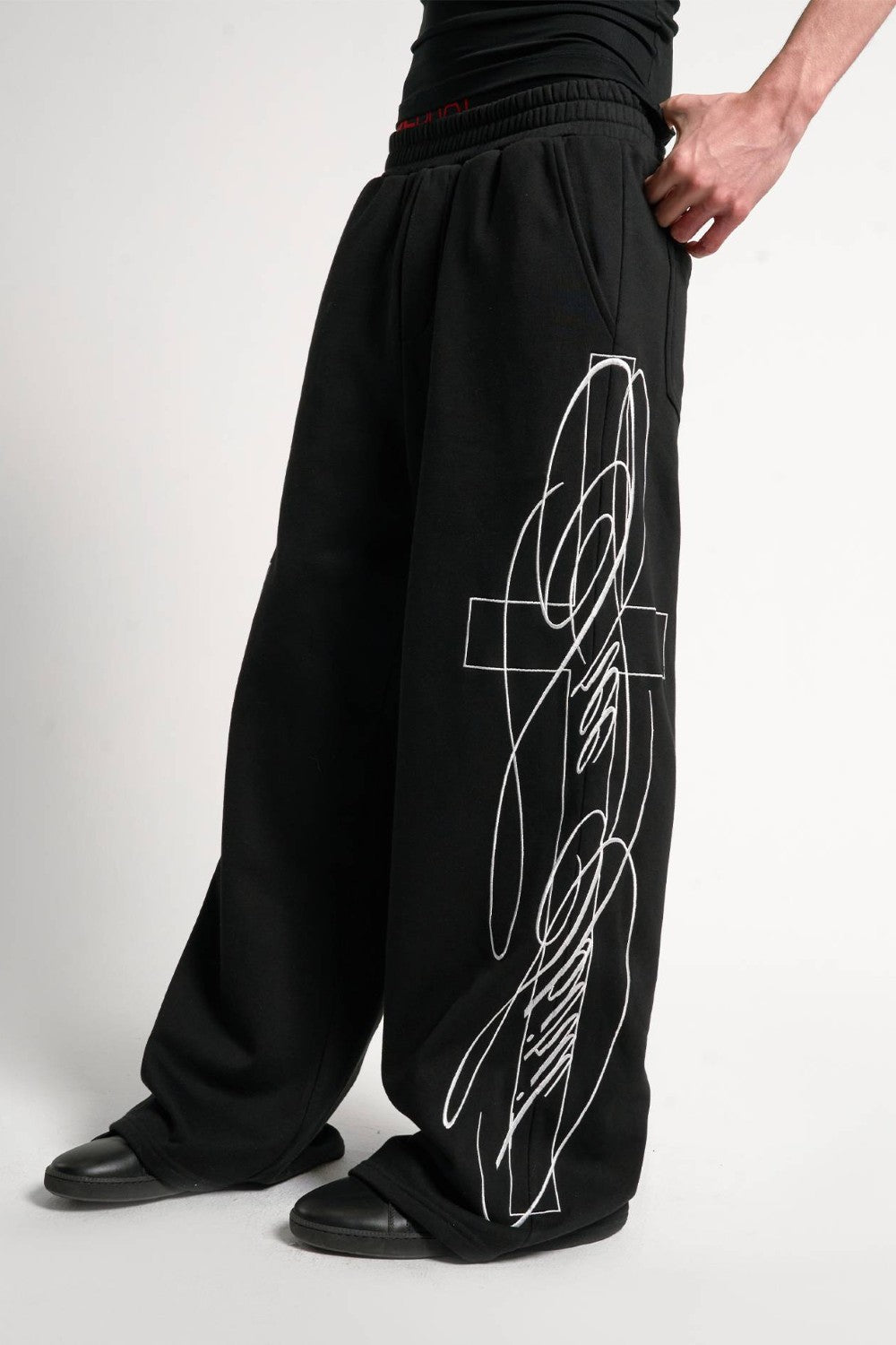 Zane Cross Embroidered Sweatpants