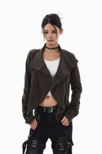 Vintage Brown Cinched Jacket