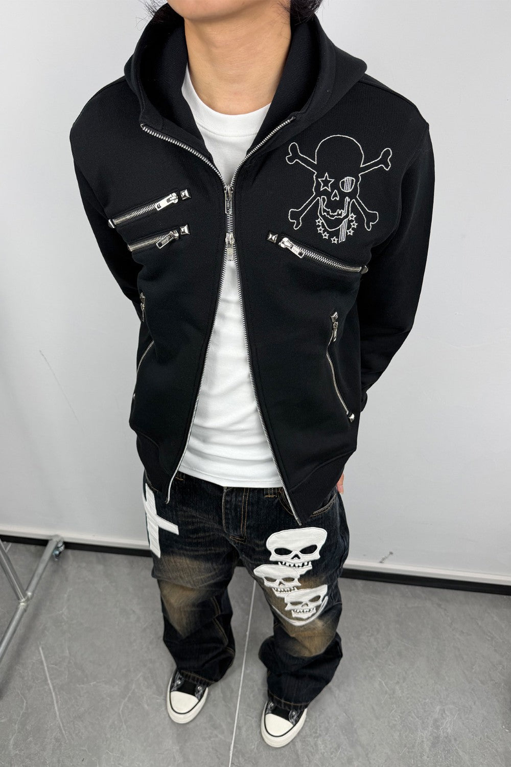 Chrome Skull Hooded Jacket