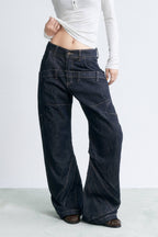 Fractured Line Straight Jeans