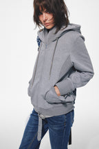 Heather Double Collar Jacket