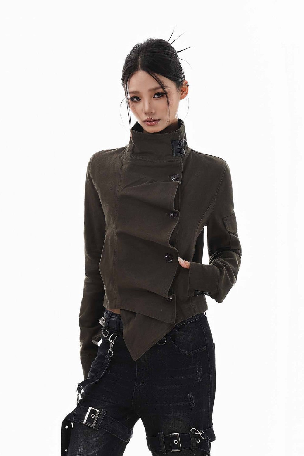 Vintage Brown Cinched Jacket